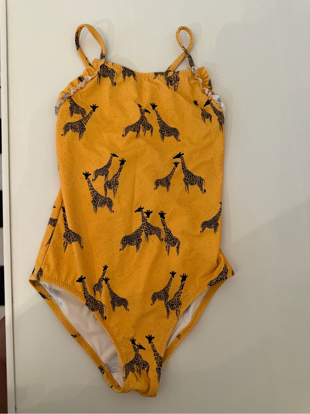 Zara Yellow Giraffe Print One-Piece Swimsuit